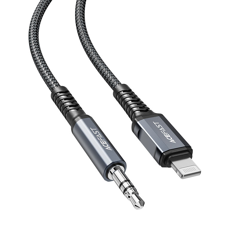 Acefast USB Type-C to 3.5 mm Audio Cable, 1.2 Meter, Grey- C1-06
