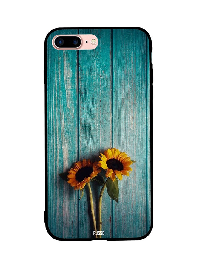 Sunflower Wood Background Printed Back Cover for Apple iPhone 8 Plus