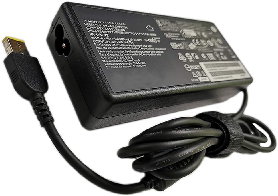 Lixian Laptop Power Charger for Lenovo Laptops, 135 Watt - Black