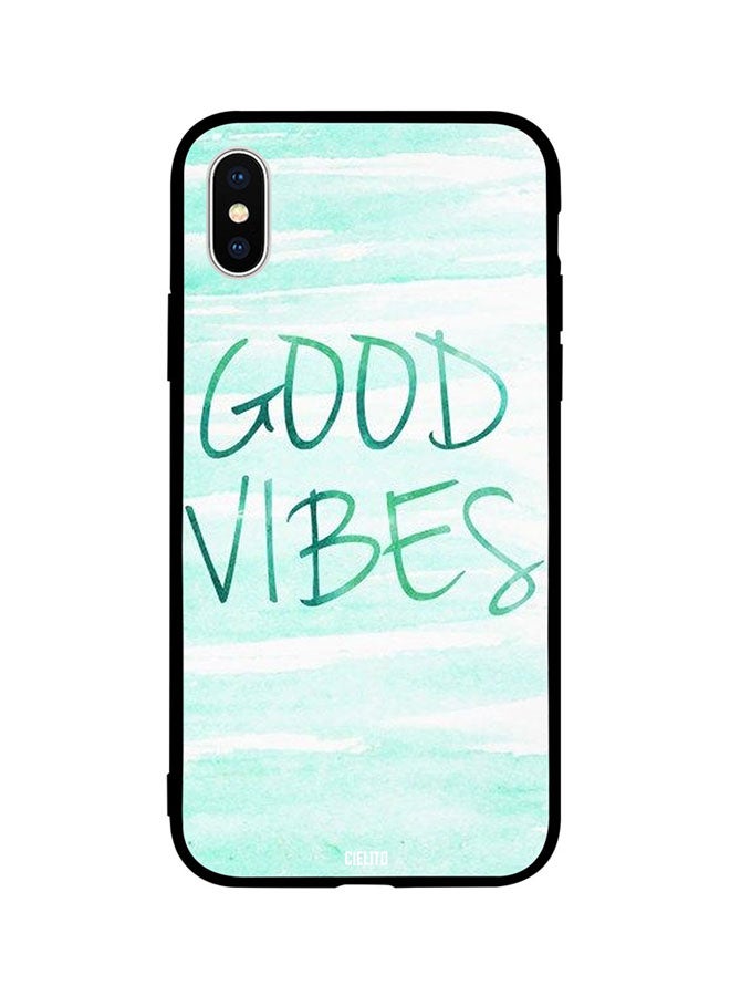 Good Vibes Blue Waves Printed Back Cover for Apple iPhone XR