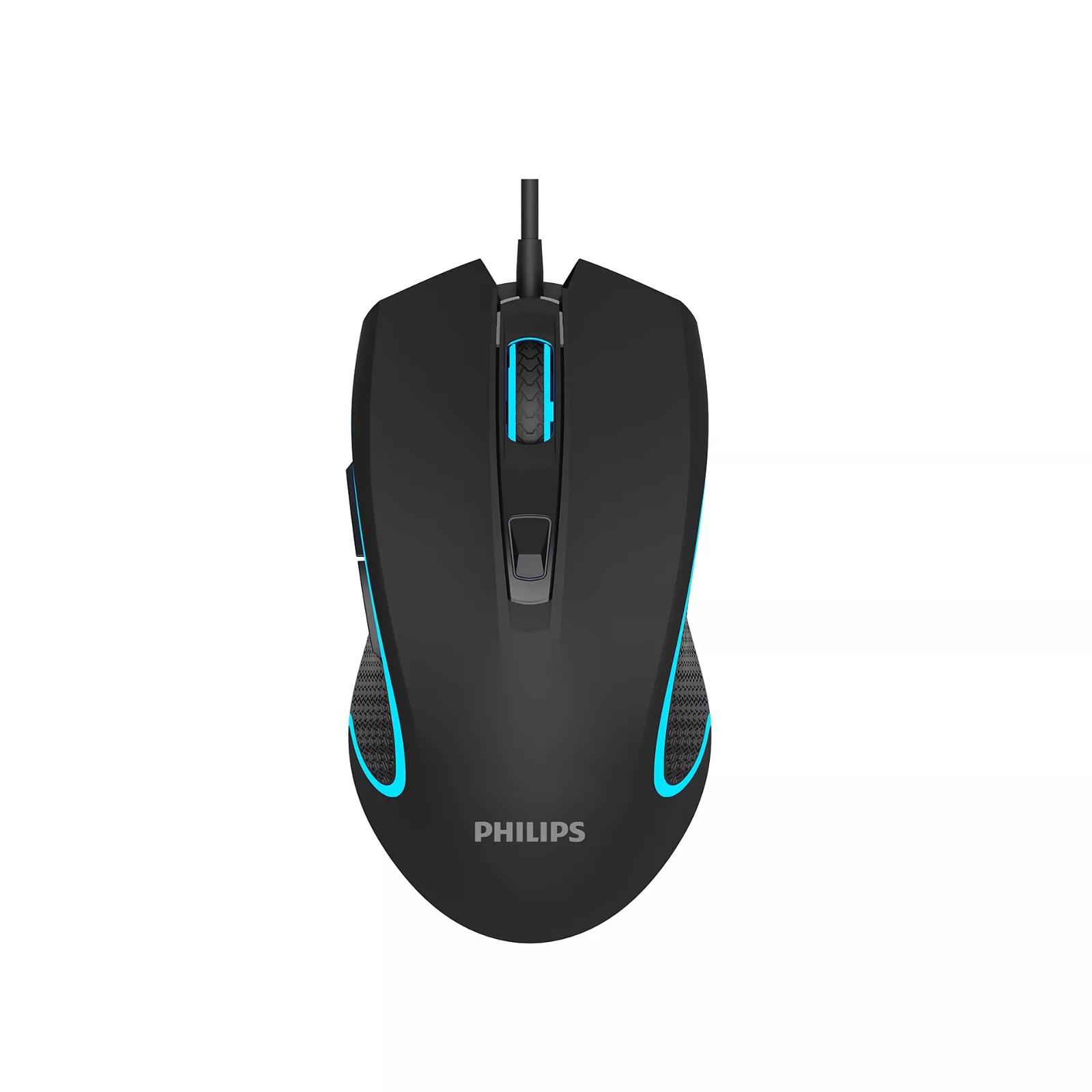 Philips Gaming Wired Mouse, 6400 DPI, Black - SPL0413