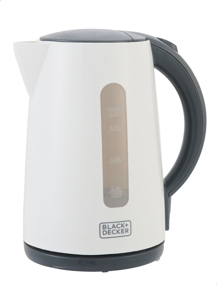 Black + Decker Electric Kettle, 2200 Watt, 1.7 Liter, White - JC70