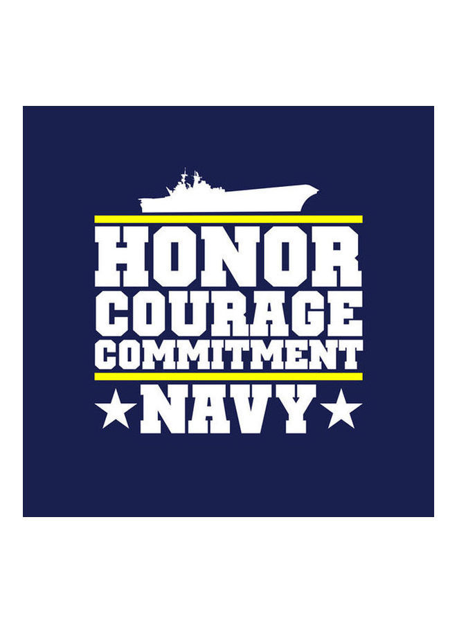 لاصقة حماية بطبعة عبارة Honor Courage Commitment Navy لابل ايفون 7