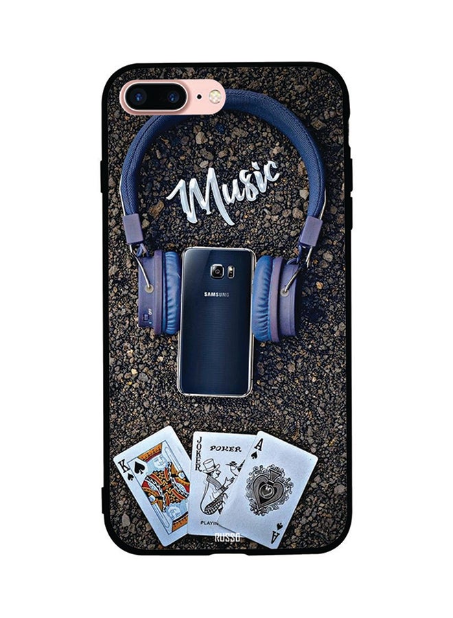Phone Headphones Playing Cards Music Printed Back Cover for Apple iPhone 8 Plus Best price in Egypt B.TECH