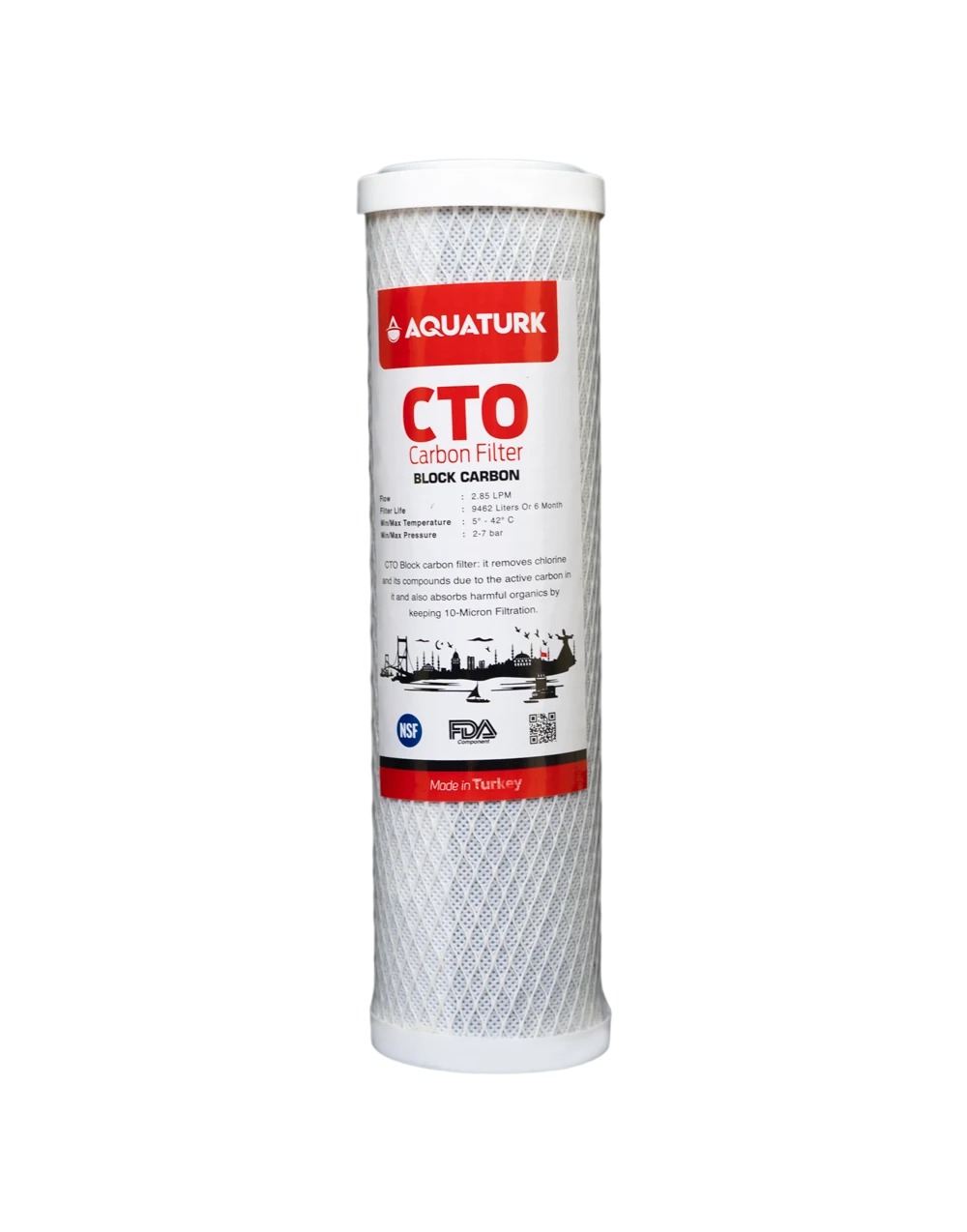 AquaTurk Third Stage (CTO) Water Filter Cartridge