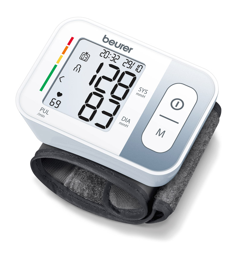 جهاز قياس ضغط الدم المعصمي بيورير، ابيض و رمادي - BC 28