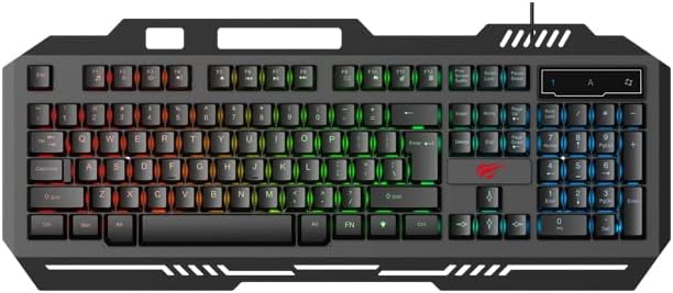 HAVIT KB855L Multi-function backlit LED Gaming Keyboard - Black - (Arabic and English)