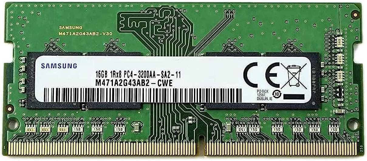 ذاكرة رام SO-DIMM DDR4 سامسونج PC4-3200، سرعة 3200 ميجا هرتز، 16 جيجا - M471A2G43AB2-CWE