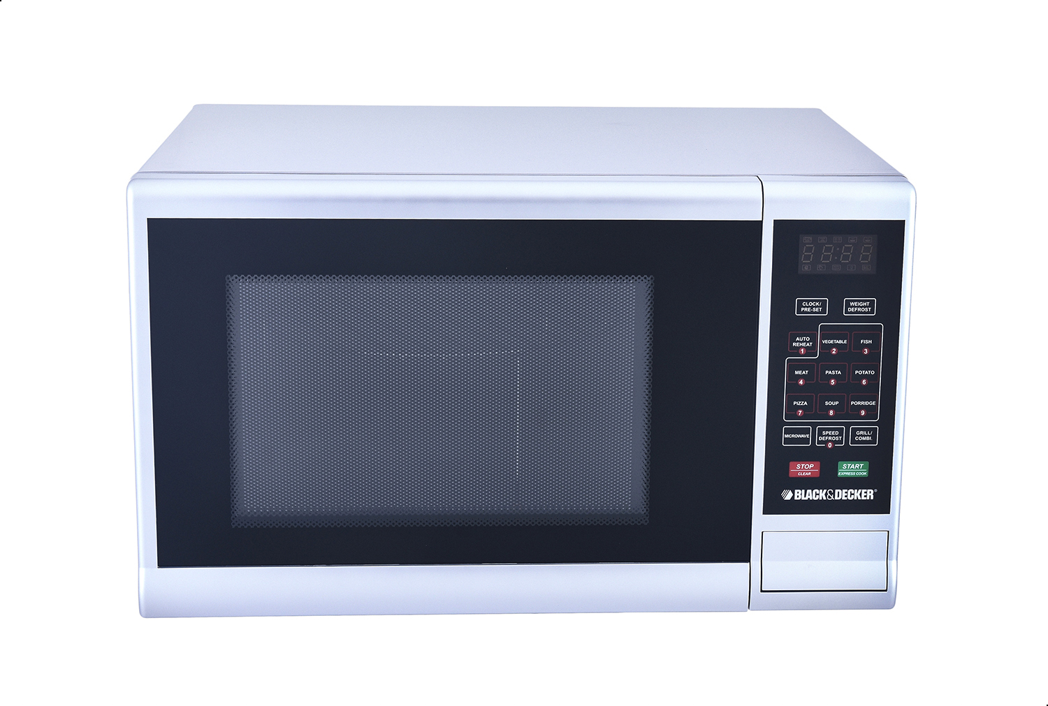 Black + Decker Microwave with Grill, 30 Liter, 900 Watt, Silver - MZ3000PG-B5
