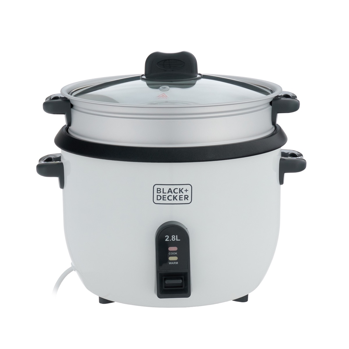 Black Decker Rice Cooker 2.8 Liter 1100 Watt White RC2850 Best price in Egypt B.TECH