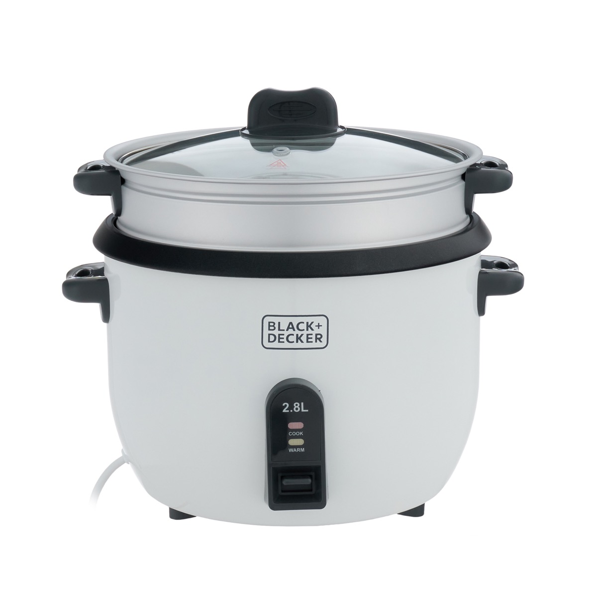 Black & Decker Rice Cooker, 2.8 Liter, 1100 Watt, White - RC2850