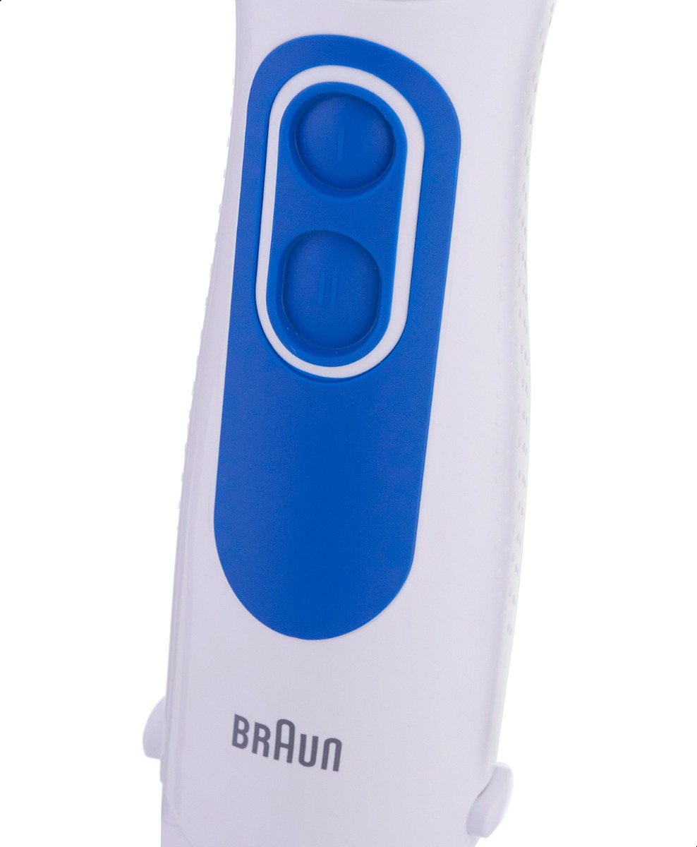 Braun Multiquick 3 Hand Blender Set, 700 Watt, White and Blue - MQ 3025 Spaghetti