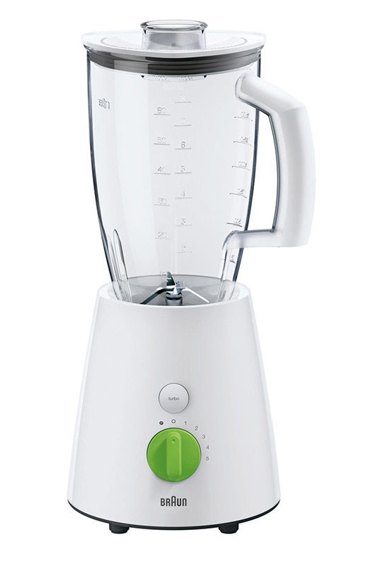 Braun Tribute Collection Blender, 800 Watt, White/Green - JB 3010 WH