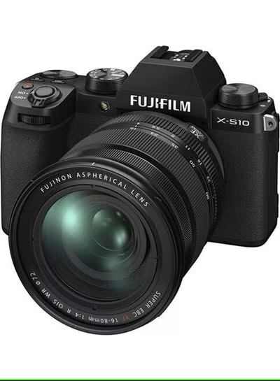 Fujifilm Mirrorless Digital Camera with 16-80mm Lens, Black - X-S10