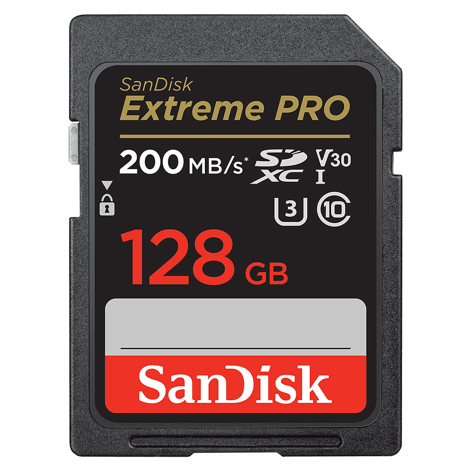 بطاقة ذاكرة SDHC سانديسك اكستريم برو، 128 جيجا، اسود - SDSDXXD-128G-GN4IN