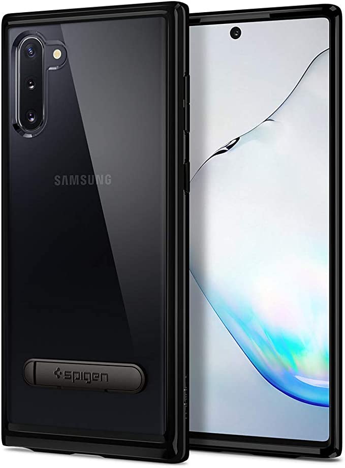 Spigen 628CS27378 Ultra Hybrid S Back Cover for Samsung Galaxy Note 10 Mobile Phone - Midnight Black