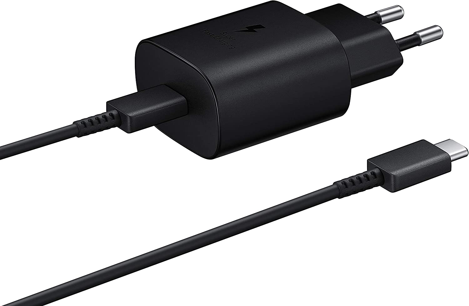 Samsung Wall Charger, 3A, 25W, with USB-C Cable, Black - EP-TA800