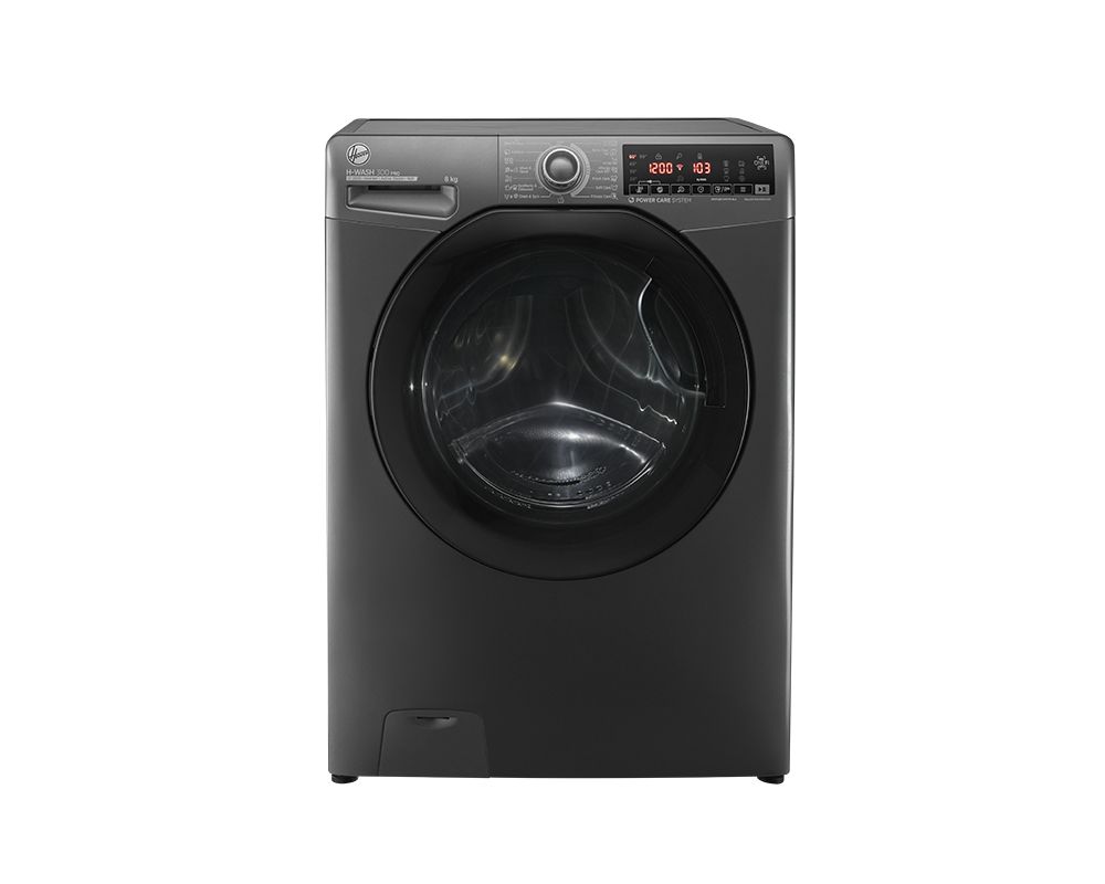 Hoover Inverter Washing Machine, 8 Kg, Silver - H3WS38TAMF7R-ELA