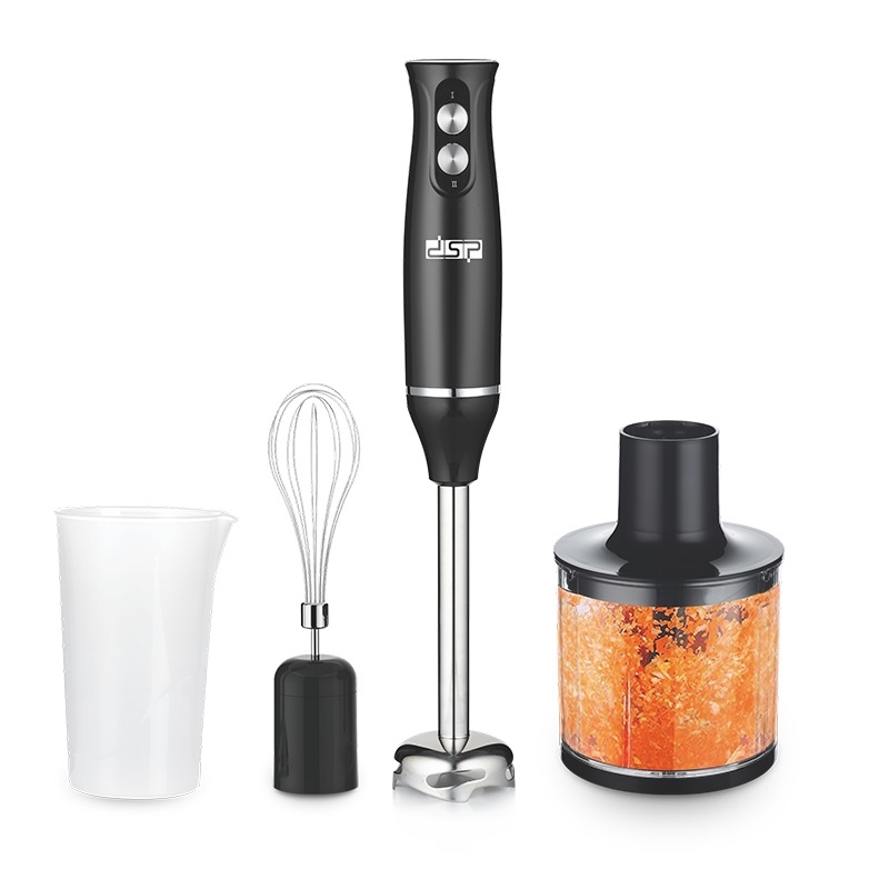 DSP 4 In 1 Hand Blender Set, 700ml, 500 Watts, Black and Silver - KM1093