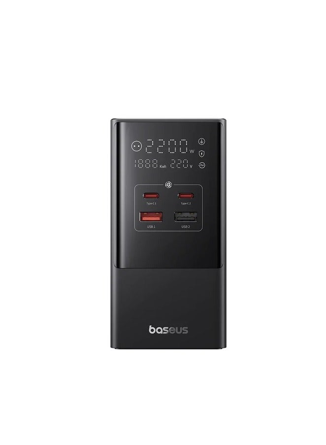 Baseus Power Strip, 4 USB Ports, 35W, 1.5 Meters, Black - E00023606113-00
