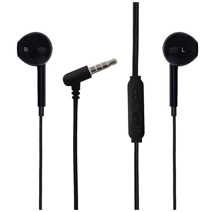 Iconz In Ear Wired Earphones with Microphone, Black - XIE01K