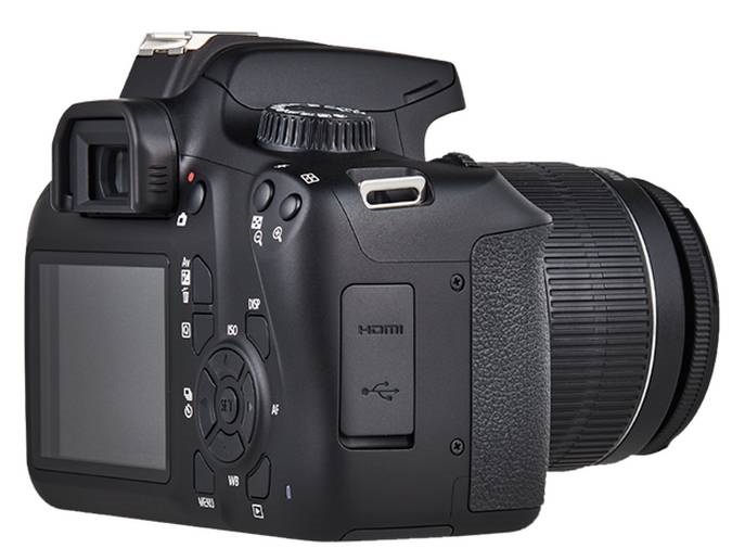 كاميرا ديجيتال كانون DSLR بعدسات ثلاثية من 18 إلى 55 ملم EOS 4000D - اسود