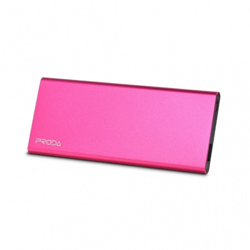 Proda Wired Power Bank, 8000 mAh, 1 USB Port, Pink - PP-V08