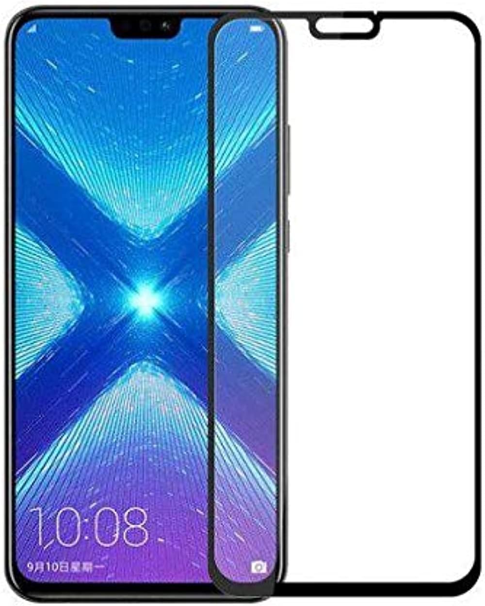 Tempered Glass Screen Protector for Huawei Y9 2019 - Transparent with Black Frame