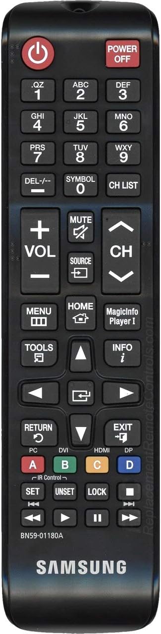 Samsung Remote Control for Samsung TVs, Black - BN59-01180A