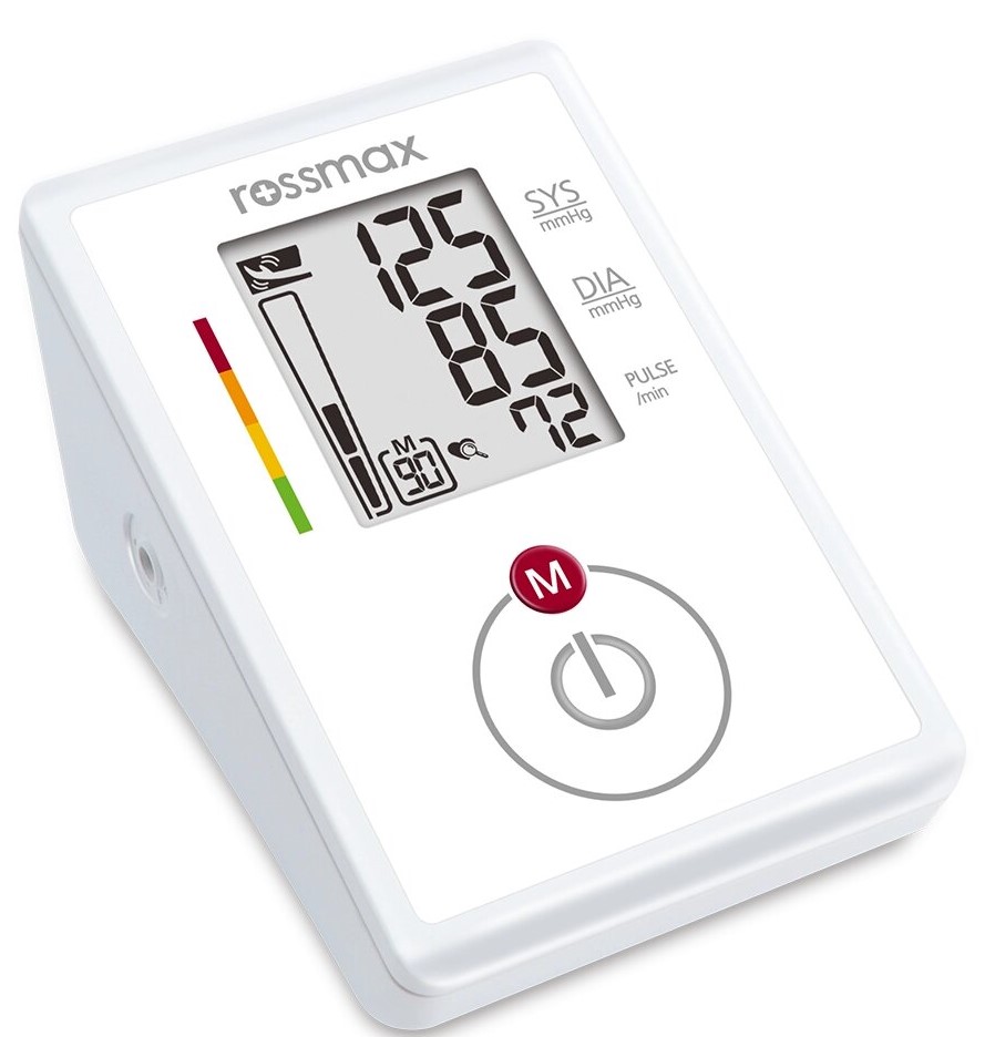 جهاز قياس ضغط الدم من الذراع روزماكس، اوتوماتيك، ابيض - CH155f