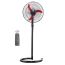 Fresh Shabah Stand Fan with Remote, 18 Inch, Black and Red