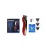 Kemei Rechargable Hair Clipper, Red-  KM-1425- with Gift Bag