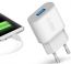 SBS Fast Travel Charger, 1 Port, 2100mAh - White
