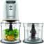 Kenwood Chopper with Extra Bowl and Attachments, 500 Watt, Silver and White - CHP61.200WH