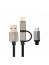 Buddy BU-CD20 Charging Cable, 2in1 USB-A to Micro and USB-C, 2 Meters - Black