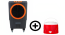 Fresh Air Cooler, 60 Liters, Dark Grey and Orange - FA-M60 with Water Cooler, 6 Liters - Red and White
