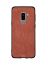 Zoot Folded Leather Pattern Printed Back Cover For Samsung Galaxy S9 Plus , Brown