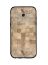 لاصقة زووت بطبعة نمط خشبي مربع لسامسونج جلاكسي A5 2017 ، بني وبيج