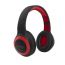 Celebrat Wireless On Ear Headphones with Built-in Microphone, Black and Red - A23