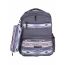 Gharibo Bags School Backpack With Pencil Case For Kids, Feathers Pattern - Grey