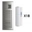 Auta Outdoor Intercom, 18 Lines, Silver and White - 749718