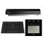 Fresh Gas Built-in Hob, 90cm, 5 Burners, Black- 17512 with Fresh Built-In Dual Fuel Oven with Grill, 56 Liters, Black - GEOFR60CMB, and Built-in Hood, 90 CM, Black - Classic 90 - BL