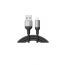 كابل شحن ونقل بيانات USB-A الي لايتنينج جوي روم بتصميم مضفر، 30 وات، 3 امبير، طوله 1.2 متر، اسود - S-A10