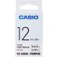 Casio Printer Label Tape, 12mm, Black Ink on Clear Tape - XR-12X1