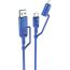 كابل USB فئة C الى لايتنينج 4 في 1 هوكو، 1.2 متر، ازرق - U106