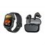 Oraimo Watch Nova V, 2.1 Inch, Black - OSW-802N with Wireless Earbuds with Noise Cancelling, Black - OTW-625