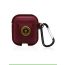 Leather Case for Apple AirPods 2nd Generation- Dark Red