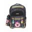 Gharibo Bags School Backpack With Pencil Case For Girls, Donuts Pattern - Black