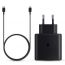 شاحن سامسونج، 45 وات، USB فئة C، اسود - EP-TA845XBEGWW مع كابل USB فئة C  الى USB فئة C، طول 1.8 متر - EP-DX310JBEGWW