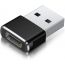 3.0 Male USB-A to 3.1 Female Adapter Type-C - Black